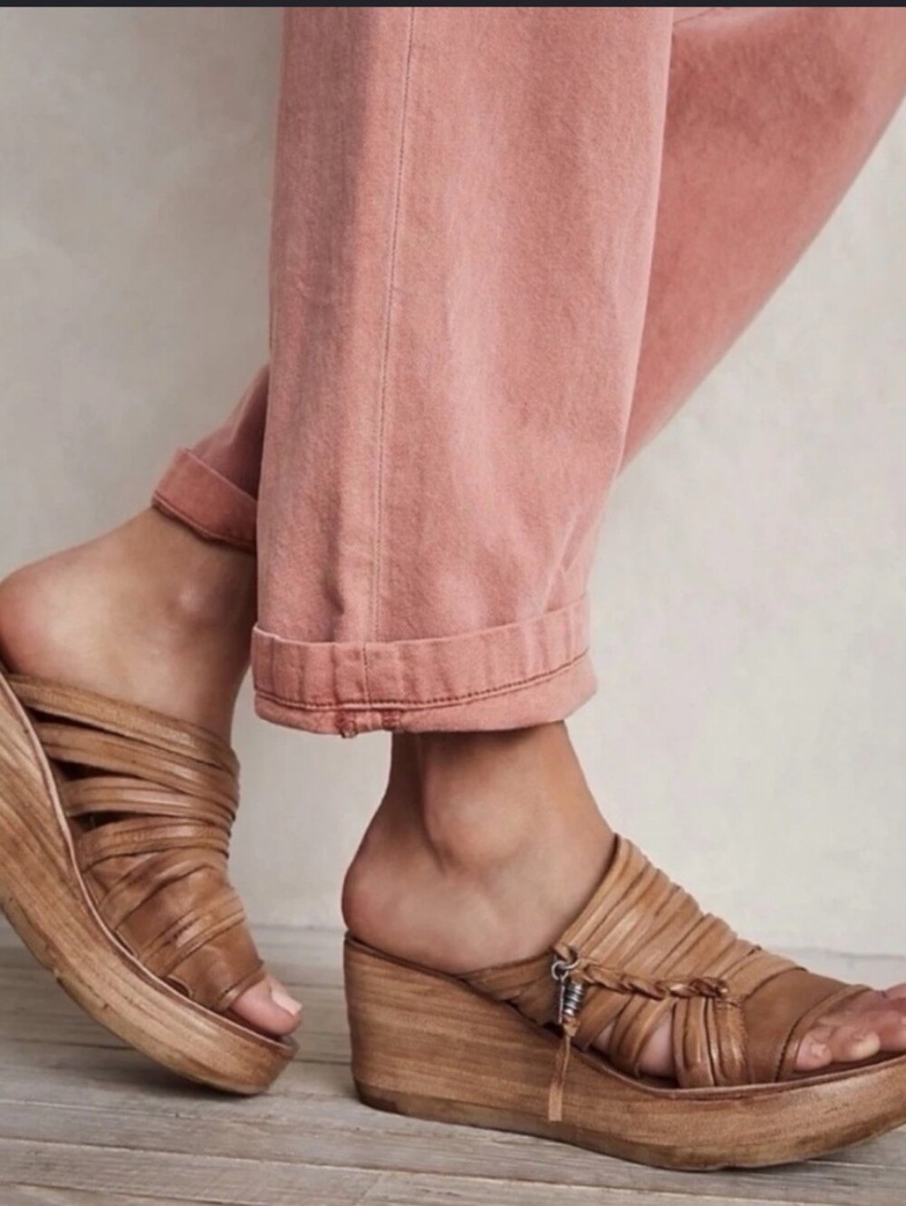 A.S.98 Womens Nicolls Straps Leather Platform Sandals EU 39 US 8.5/9 Boho Luxury
